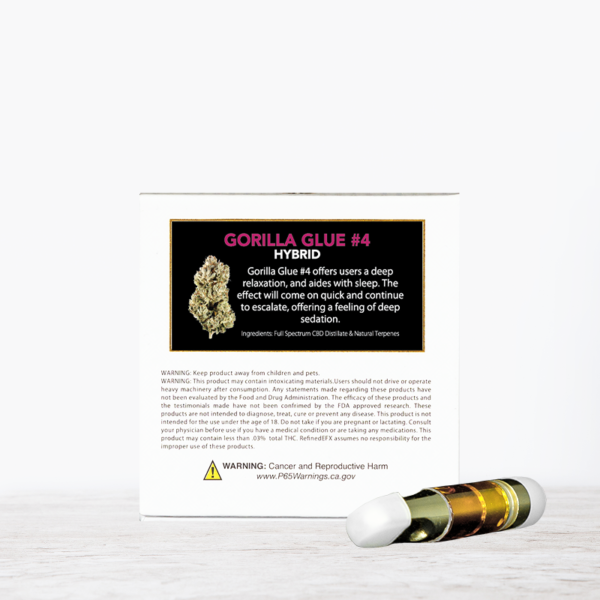 CBD Gorilla Glue #4 Vape Cartridge - Image 2